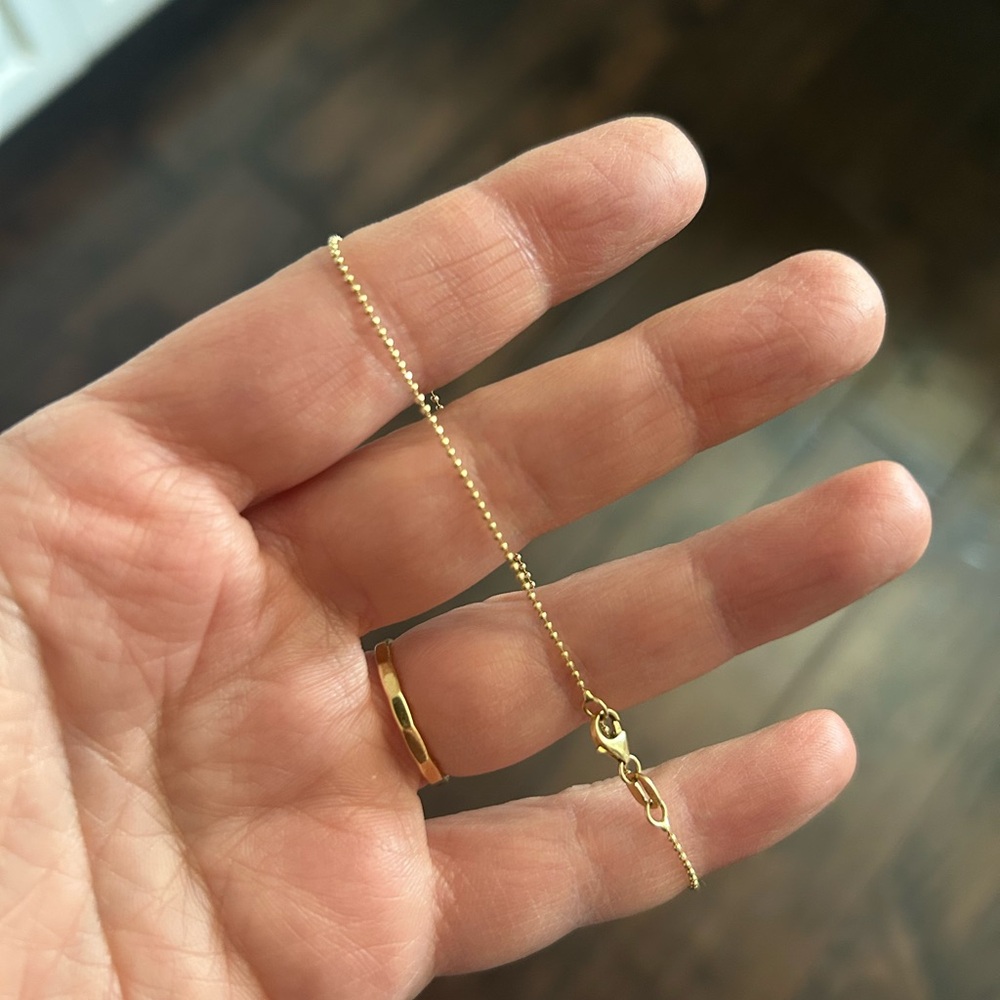 Little disco ball bead bracelet in 14k yellow gold